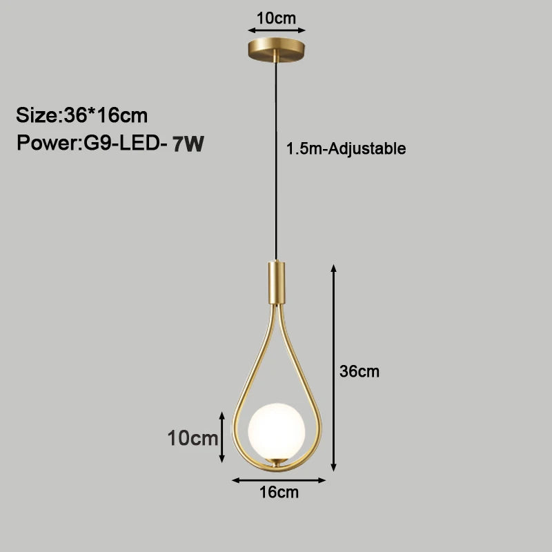 Lira™ Modern Teardrop Pendant Light