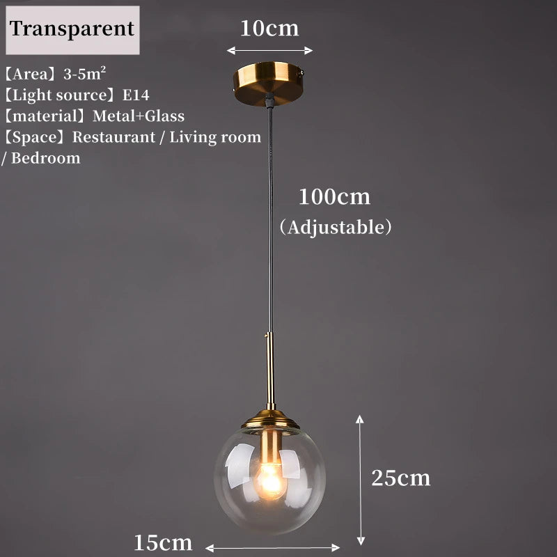 Aurelia Pendant Light – Modern Nordic Glass Hanging Lamp