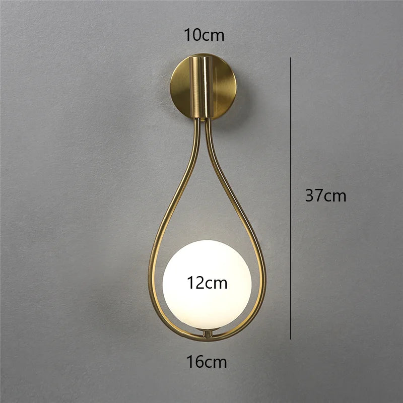 Lira Teardrop Wall Sconce – Nordic Gold Accent Light
