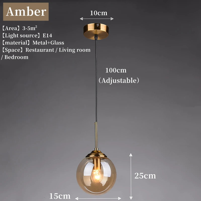 Aurelia Pendant Light – Modern Nordic Glass Hanging Lamp