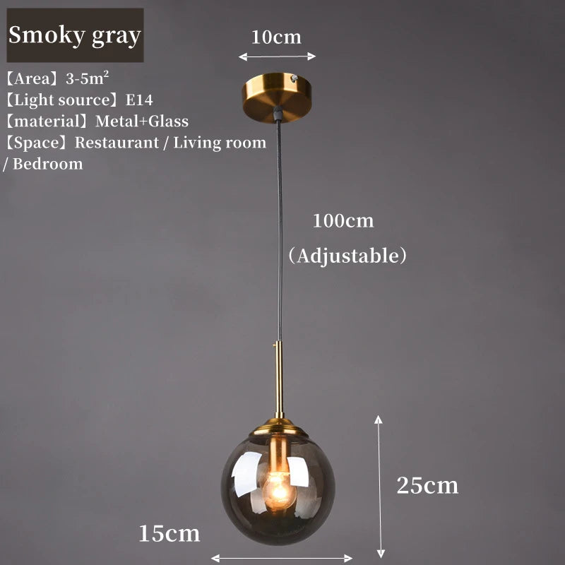 Aurelia Pendant Light – Modern Nordic Glass Hanging Lamp