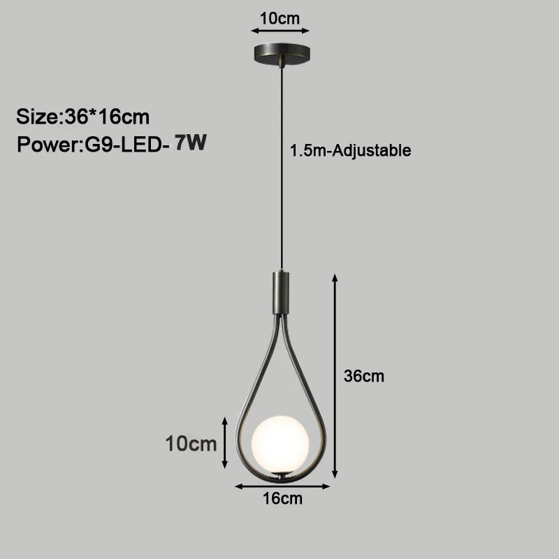 Lira™ Modern Teardrop Pendant Light